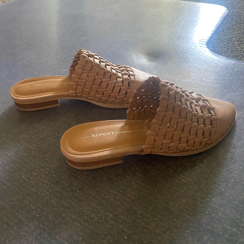 Brown mules - size 5! Worn once.